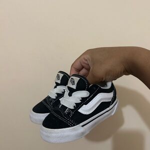 Vans Kids Black and White Sneakers